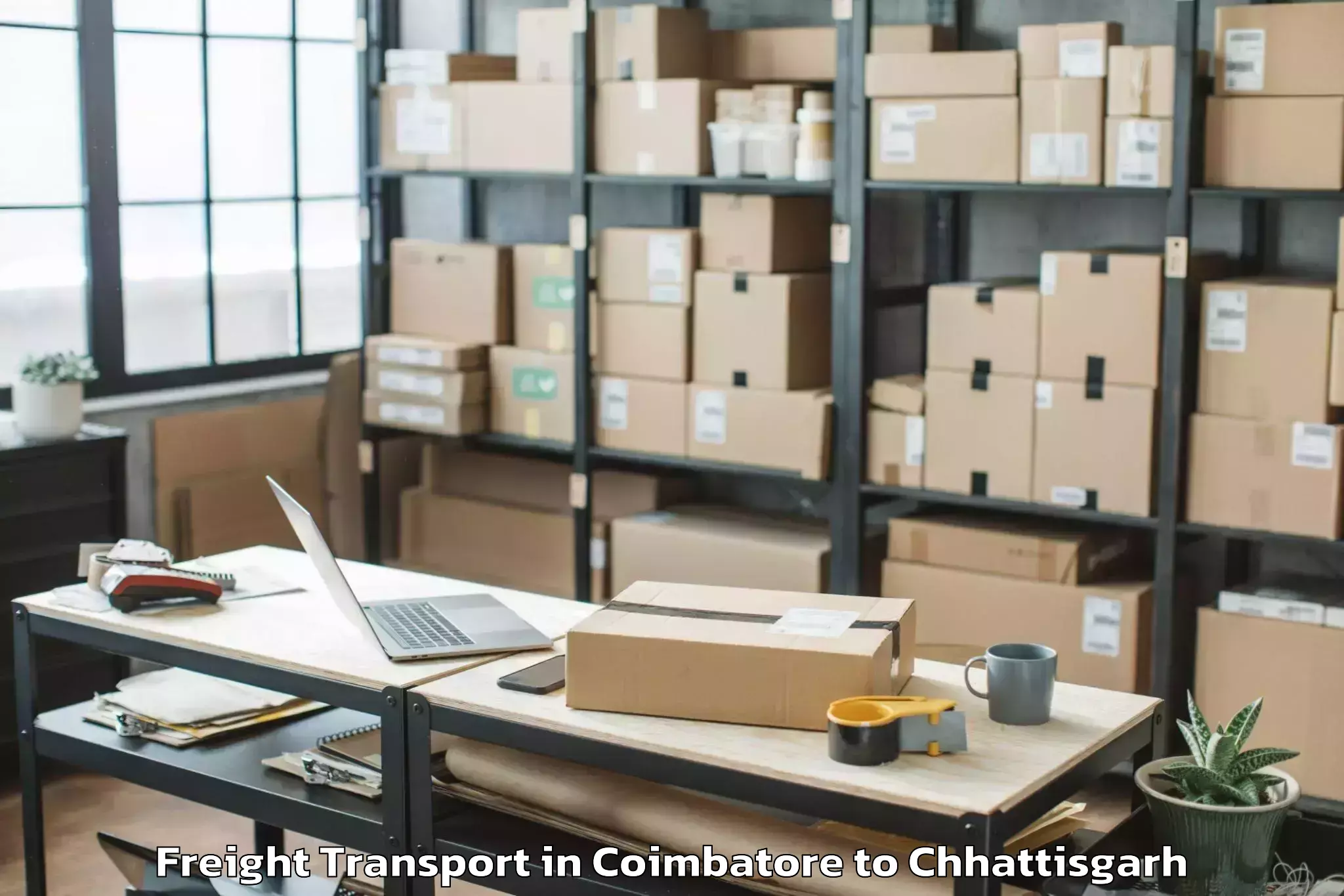 Efficient Coimbatore to Chakarbhatha Freight Transport